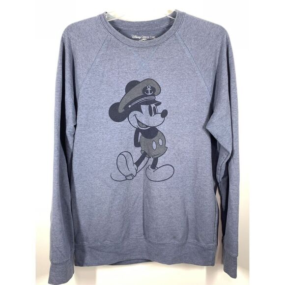 Disney Women's Mickey Mouse Crew Neck Pullover Sweatshirt Gray Size Small - Picture 1 of 5